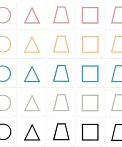 Set of 5 from `Five Geometric Figures in Five Colors`