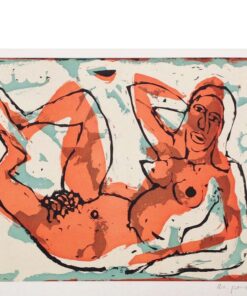 AQUATINT A.R.PENCK - Lying Woman
