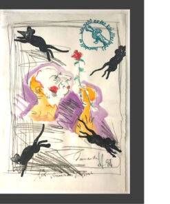 ORIGINAL JÖRG IMMENDORFF - Self portrait `Wie geht es der Künstlerhand?`